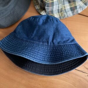 Reversible Denim Black Bucket Hat